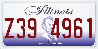 IL license plate Z394961