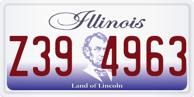 IL license plate Z394963