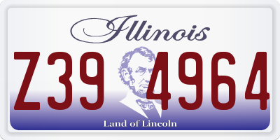 IL license plate Z394964