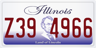 IL license plate Z394966