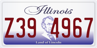 IL license plate Z394967
