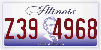 IL license plate Z394968