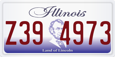 IL license plate Z394973
