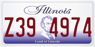 IL license plate Z394974