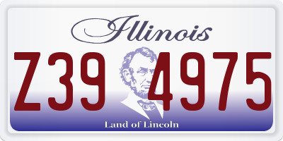 IL license plate Z394975