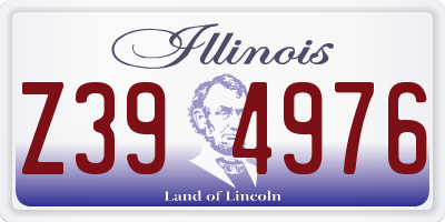 IL license plate Z394976