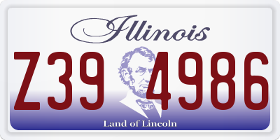 IL license plate Z394986