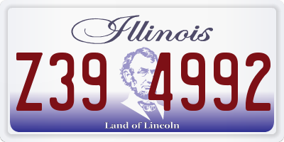 IL license plate Z394992