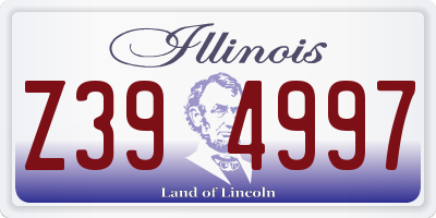 IL license plate Z394997