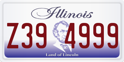 IL license plate Z394999
