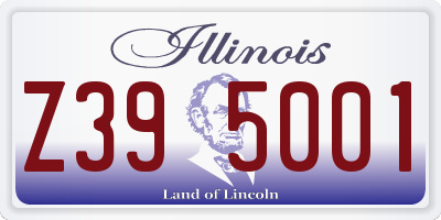 IL license plate Z395001