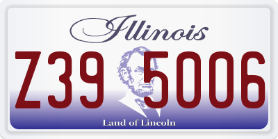IL license plate Z395006