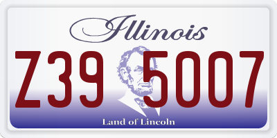 IL license plate Z395007