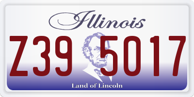 IL license plate Z395017