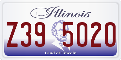 IL license plate Z395020