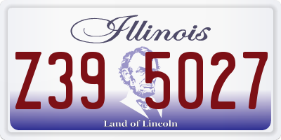 IL license plate Z395027