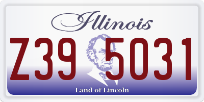 IL license plate Z395031