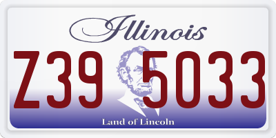 IL license plate Z395033