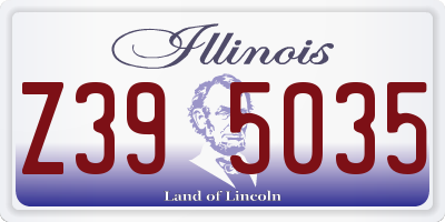 IL license plate Z395035