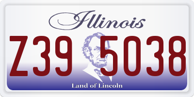 IL license plate Z395038