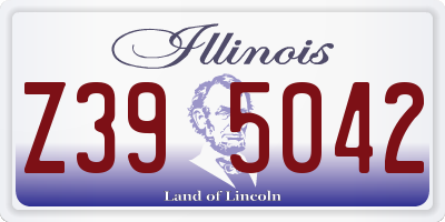 IL license plate Z395042