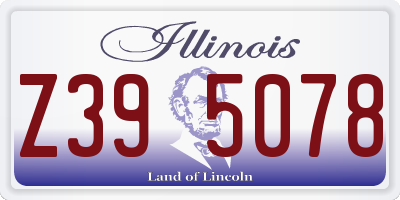 IL license plate Z395078