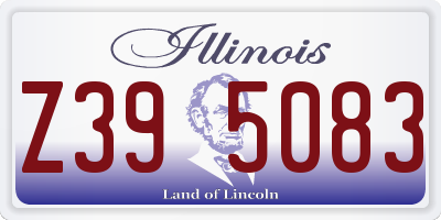 IL license plate Z395083