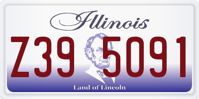 IL license plate Z395091