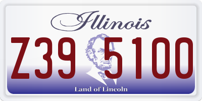 IL license plate Z395100