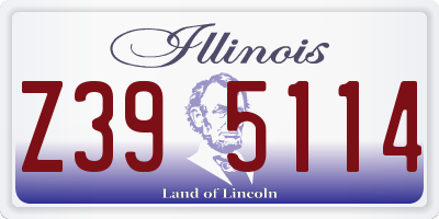 IL license plate Z395114