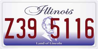 IL license plate Z395116