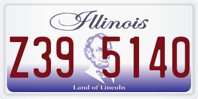IL license plate Z395140
