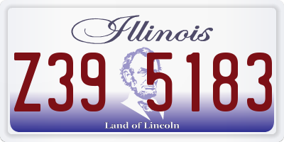 IL license plate Z395183