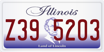 IL license plate Z395203