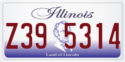 IL license plate Z395314