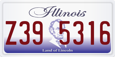 IL license plate Z395316