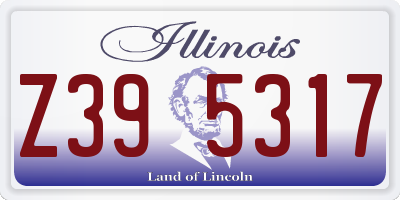 IL license plate Z395317