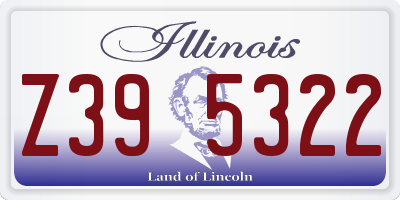 IL license plate Z395322