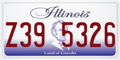 IL license plate Z395326