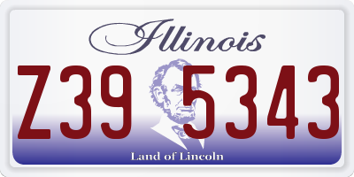 IL license plate Z395343
