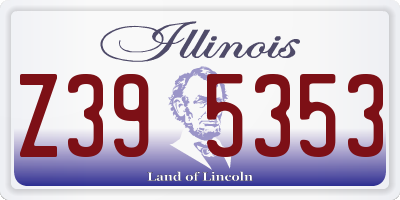 IL license plate Z395353