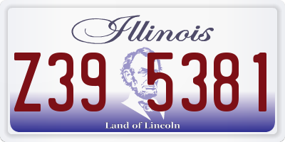 IL license plate Z395381