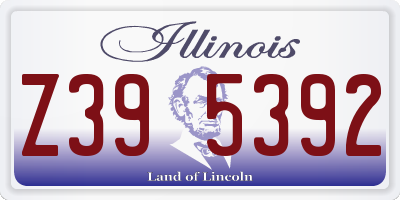 IL license plate Z395392