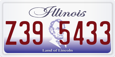 IL license plate Z395433
