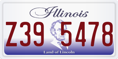 IL license plate Z395478