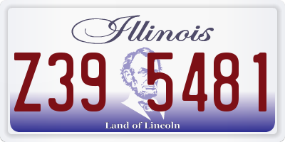 IL license plate Z395481