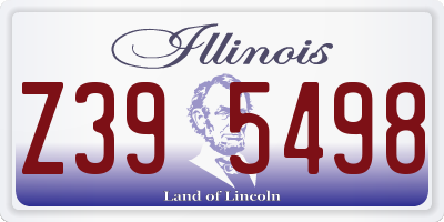 IL license plate Z395498