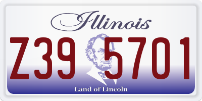 IL license plate Z395701
