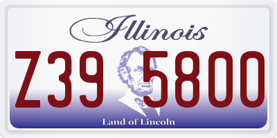 IL license plate Z395800