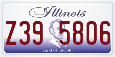 IL license plate Z395806